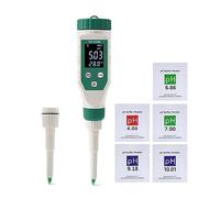 Misuratore PH Misuratore Digitale di PH for Alimenti 0,00~14,00 Sensore ad Alta precisione Tester di acidità Temperatura Intelligente for la Produzione di Frutta, Formaggio, Conserve di Carne(Meter