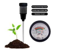 Misuratore portatile di pH/umidità del terreno 2 in 1, analizzatore di acidità del terreno da giardino, strumento for piantare colture in vaso Per giardinaggio e agricoltura(Long probe)
