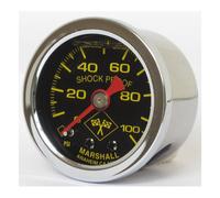 MISURATORE PRESSIONE OLIO MARSHALL 0-100 PSI CUSTODIA INOSSIDABILE