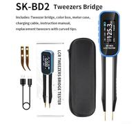 Misuratore ricaricabile di tipo C, tester LCR intelligente SK-BD2 con pinzette per ESR e per test SMD, scansione multi frequenza e tenuta automatica dei dati