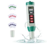 Misuratore Salinità Ph Piscina Acqua: 5 in 1 TDS EC PH Sale Temperatura Digitale Alta Precisione Tester Ph - Phmetro con Display LCD Schermo e funzione ATC Per Acqua Piscine Spa Acquari Idroponica