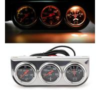 Misuratore triplo modificato per auto universale da 52 mm 12V Indicatore 3 in 1