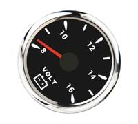 Misuratore voltmetro da 52 mm | Retroilluminazione a 7 colori, misuratore di tensione digitale 8-16V, design impermeabile per barca, auto, camper, camion