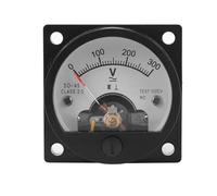 Misuratore voltmetro da pannello con quadrante analogico rotondo AC 0-300 V nero
