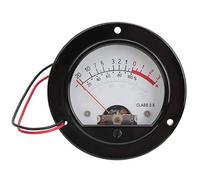 Misuratore VU Analogico Rotondo, Quadrante Retroilluminato Bianco, Sensore Alta Precisione - Display Intuitivo, Materiale Resistente, Adatto a Studio Registrazione e Audio