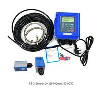 Misuratori di Portata, TUF-200b Misuratore a flusso ultrasonico dn50mm-dn700mm montato a parete tipo flusso di flusso a ultrasuoni IP67 Protezione TM-1 Trasduttore(Host with TS2)