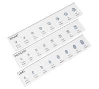 Misuratori per anelli, materiale acrilico trasparente, strumento per misurare le gemme e misurare la forma, creazione di gioielli, per donne, principianti, regalo di compleanno e identificazione dei