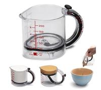 Misuratori per Dolci | Bicchiere Dosatore Multifunzione 4 in 1 con Base Sigillante a Raschietto,Strumento Cucina Trasparente Lavabile In Lavastoviglie Per Farina Zucchero Miele Sciroppo Caffè