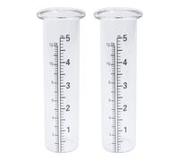 Misurazione accurata da 12,7 cm di durata, in vetro, misure per una misurazione precisa della pioggia 2,2 cm di diametro, supporto per irrigazione a goccia per irrigazione da giardino