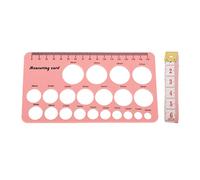 Misurazione delle madri Misurazione del capezzolo Strumento di misurazione della flangia del seno silicone flessibile con nastro morbido da 1,5 m (Rosa)
