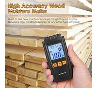 Misurazione di umidità in legno digitale Accuratezza elevata 3 in 1 analizzatore di contenuti d'acqua legna ardere con son extra lunga per legname in legno in legno nero giallo