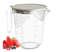 Misurini da 1000 ml, caraffa graduata da 1000 ml, contenitore dosatore da cucina con manico, facile da leggere, per cottura, farina, cottura