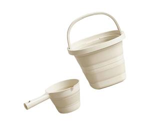 Misurini e secchio pieghevoli per l ' acqua da cucina Manico ergonomico Compatti per riporre oggetti Ideale per viaggi in campeggio in spazi ristretti Contenitore per acqua pieghevole da viaggio