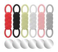 Misurini Magnetici,Set da 6 Cucchiai in Silicone Flessibile Antiscivolo - Misurini Magnetici per Polveri,Uso Quotidiano Mattina Sera Asilo