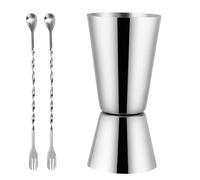 Misurino Cocktail Professionale in Acciaio Inox - Jigger Doppio 25/50 ml per Barman e Bartender - Dosatore Liquori Preciso, Strumento Mixology, Accessorio per Drink e Cocktail Bar