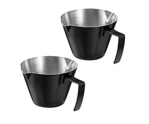 Misurino con beccucci opposti per entrambi i lati, nero | Maniglia laterale per tenere e dirigere la tazza, beccucci opposti per versare il caffè su entrambi i lati durante la