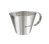 Fackelmann FCK44992 Misurino con Parte Graduata all'Interno Acciaio 12x6,8x9cm, Sybaris, (Colore: Argento), quantità: 1 Pezzo Inossidabile, Dosatore in Vetro da 500 ml