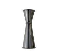 Misurino doppio per cocktail, in acciaio inox, doppio lato, misurino per bevande alcoliche, 28,3 g/56,7 g, con scala (nero)