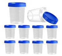 Misurino graduato, trasparente, misurino trasparente, 10 pezzi, misura accurata, portatile, per la preparazione di esperimenti di laboratorio o campionamento