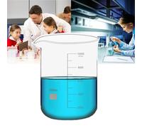 Misurino in vetro, 800 ml, graduato, resistente al calore, fondo piatto stabile, design facile da versare, ideale per esperimenti e ricerche