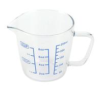 Misurino in vetro con coperchio, caraffa graduata per latte, in vetro borosilicato ad alto calore, utensile da adatto per microonde, frigorifero e congelatore (250 ml)