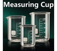 Misurino in vetro Tazza con scala trasparente ad alto contenuto di borosilicato Bicchiere da laboratorio resistente al calore Cottura da cucina 50/100/150/250/500/1000ml