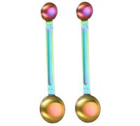 Misurino per caffè, cucchiai dosatori 2 pezzi cucchiaino da caffè a doppia testa, cucchiaio da tavola da 5 ml e 15 ml Cucchiai con manico lungo in acciaio inossidabile per misurazioni precise di cott