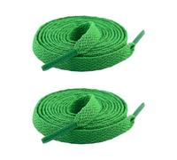 MISUVRSE 1 paio di lacci piatti per sneaker, larghezza 8 mm, universali, multicolore, per scarpe da ginnastica, sport e tempo libero, resistenti all'usura, verde, Einheitsgröße