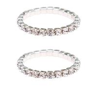 MISUVRSE Anello elastico unico in moissanite, accessorio scintillante, decorazione per le dita, per persone alla moda, metallo e gomma, come descritto