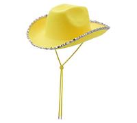 MISUVRSE Cappello da cowgirl occidentale per donne cosplay cowboy addio al nubilato festa ragazze copricapo festa di nozze accessori testa tesa larga protezioni solari cowboy