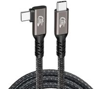 MISUVRSE Cavo di trasferimento dati da 240 W, 40 Gbps, ad angolo retto per display veloce e 8K, gestione efficiente dei cavi desktop, connettore in alluminio