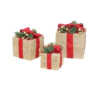 MISUVRSE confezione da 3 pezzi/set Scatole sotto l'albero, decorazione per regali, ornamento per casa, giardino, soggiorno, feste