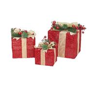 MISUVRSE confezione da 3 pezzi/set Scatole sotto l'albero, decorazione per regali, ornamento per casa, giardino, soggiorno, feste e festival
