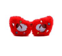 MISUVRSE Essential Street Snap - Occhiali da sole multicolore pelosi Y2K, stile danza, accessori di compleanno, per adulti e donne, Capelli rossi, Einheitsgröße