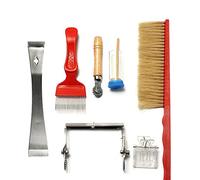 MISUVRSE Forniture di attrezzi per apicoltura 7 pz kit di attrezzature Alimentatore per api Spazzola Catcher Uncapping Forchetta Strumento Telaio Holder Alimentatori per api In
