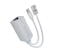 MISUVRSE Low Profile Micros USB/Tipo C PoE Splitter Convertitore di Tensione da 40V a 5V con Design Compatto per Dispositivi di Sicurezza, Cavo Ethernet Alimentazione