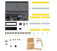 MISUVRSE Pannello luminoso a LED da 16 x 8 controllato dal suono, set di saldatura per elettronica e decorazione domestica, multicolore
