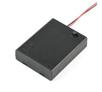 MISUVRSE Portapatterie da 3 A con 4 prese, contatti a molla e interruttore on/off per dispositivi da 6 V, cavo a colori incluso nella confezione ON/OFF e cavi precablati