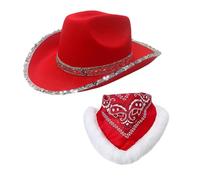 MISUVRSE Set di cappello e fazzoletto da sposa di Natale per addio al nubilato festa di nozze addio al nubilato doccia nuziale Santa Cosplay forniture
