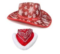 MISUVRSE Set di cappello e fazzoletto da sposa di Natale per addio al nubilato festa di nozze addio al nubilato doccia nuziale Santa Cosplay forniture