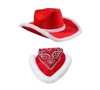MISUVRSE Set di cappello e fazzoletto da sposa di Natale per addio al nubilato festa di nozze addio al nubilato doccia nuziale Santa Cosplay forniture
