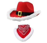 MISUVRSE Set di cappello e fazzoletto da sposa di Natale per addio al nubilato festa di nozze addio al nubilato doccia nuziale Santa Cosplay forniture