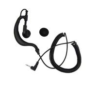 MISUVRSE Solo auricolare con gancio da 3,5 mm, a forma di G, cuffie di sorveglianza per radio, microfono, microfono a spalla