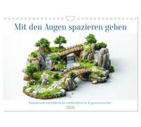 Mit den Augen spazieren gehen (Wandkalender 2026 DIN A4 quer), CALVENDO Monatskalender: Isometrische Zeitreise: Ein Jahr in mittelalterlichen Dörfern