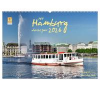 Mit Hamburg durchs Jahr 2026 (Wandkalender 2026 DIN A2 quer), CALVENDO Monatskalender: Wunderschöne Ansichten der Stadt Hamburg