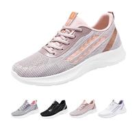 Mit Mesh Damen Turnschuhe Bequem Für Damen Atmungsaktiv Wanderschuhe Rutschfest Sportschuhe Leichtgewichts Mesh Sneakers Lace Up Tennisschuhe Für Joggen Training, Aaarot, 37 EU
