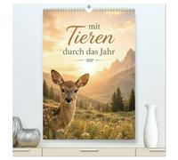 Mit Tieren durch das Jahr (hochwertiger Premium Wandkalender 2027 DIN A2 hoch), Kunstdruck in Hochglanz: Tierische Momente in liebevoll eingefangenen Bildern.