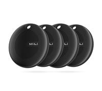MiTag Smart Tracker Tag, Localizzatore Bluetooth Compatibile con Trova dispositivo (Solo Android), Trova Oggetti e Chiavi/Bagagli/Valigie/Zaini, Portafogli/Batteria Sostituibile, 1 Pack (Nero-4Pack)