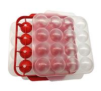MiTaiyau Stampo Per Polpette Easy Patty Vassoio Per Polpette Coperchio Trasparente Antiaderente Eco-Friendly 1 Set rosso