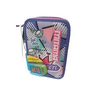 Mitama 64276 Astuccio Triplo 3 Zip - Colori Assortiti